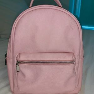 Mini Leather Pink Backpack